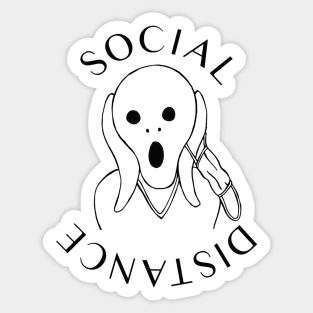 The Scream Social Distance Sticker